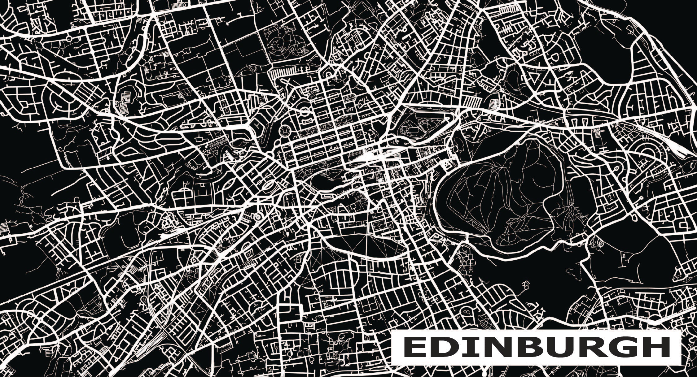Edinburgh City Map - Art Print
