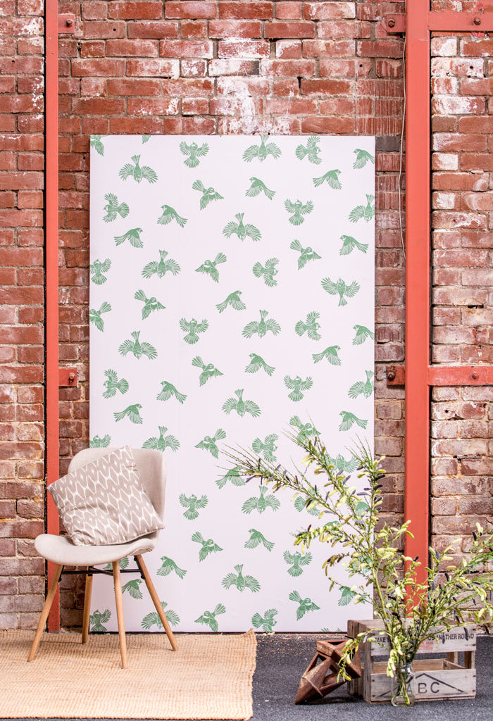 Fantail Wallpaper - Green