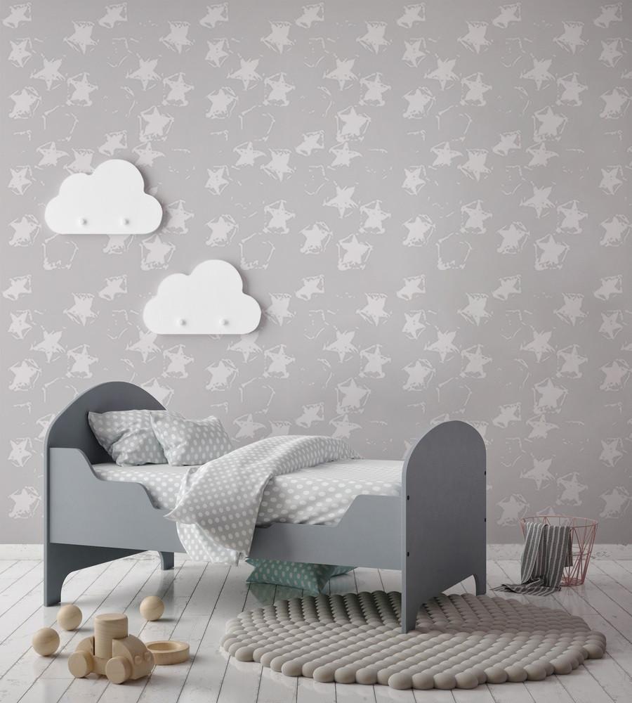 Star Wallpaper - Grey
