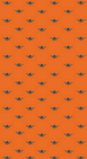 Bee Fabric - Orange Velvet