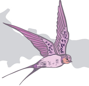 Custom Colour Lilac  _ Birds Fly Wallpaper