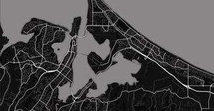 Tauranga City Art Map - Ebony