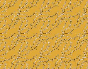 Blossoms Wallpaper - Mustard