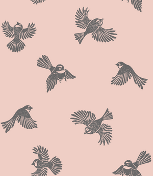 NZ Bird Wallpaper - Pink