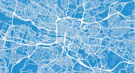 Glasgow City Map Mural