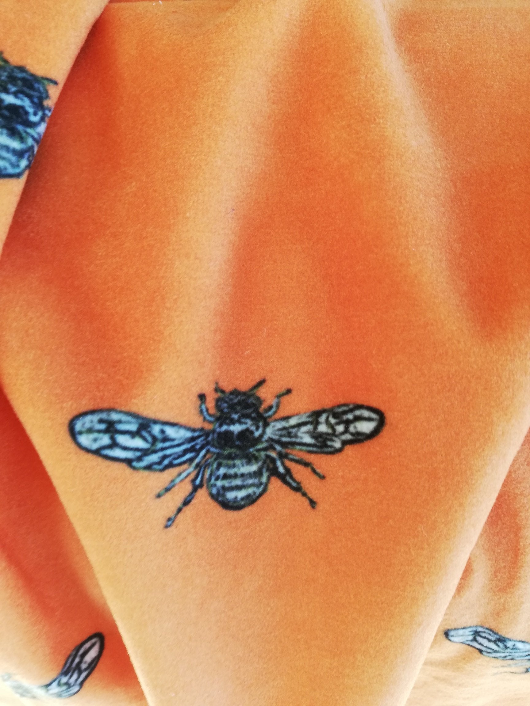 Orange Velvet Fabric - Hewson Bee