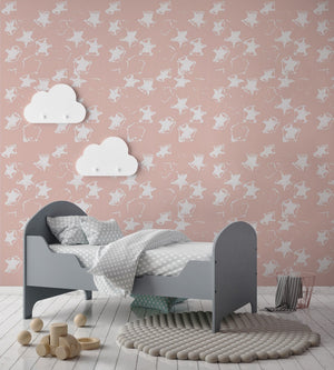 Star Wallpaper -Pink