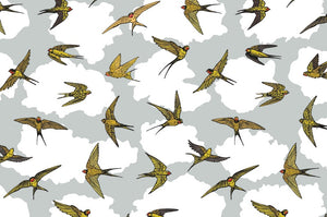 Swallows Wallpaper - Custom Order - Birds Close together