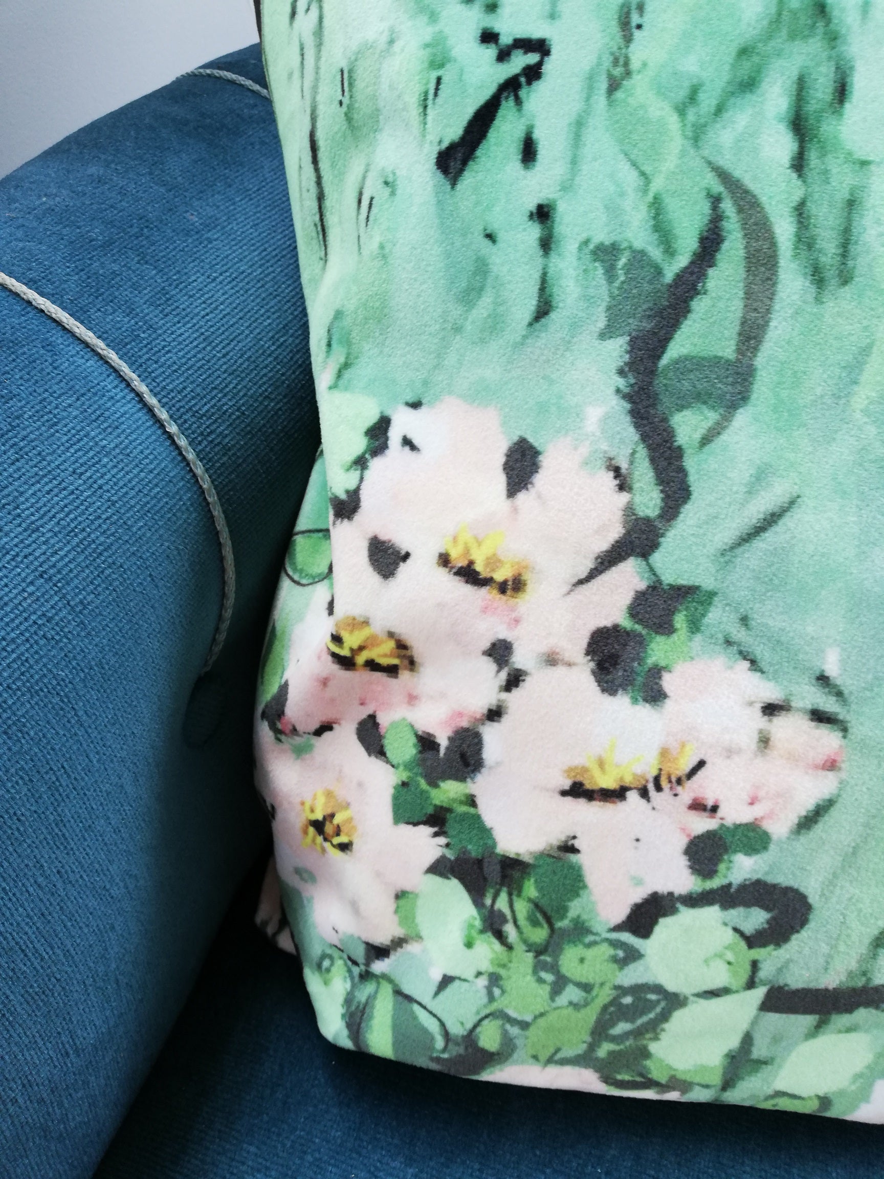 Floral Detail - Velvet Fabric
